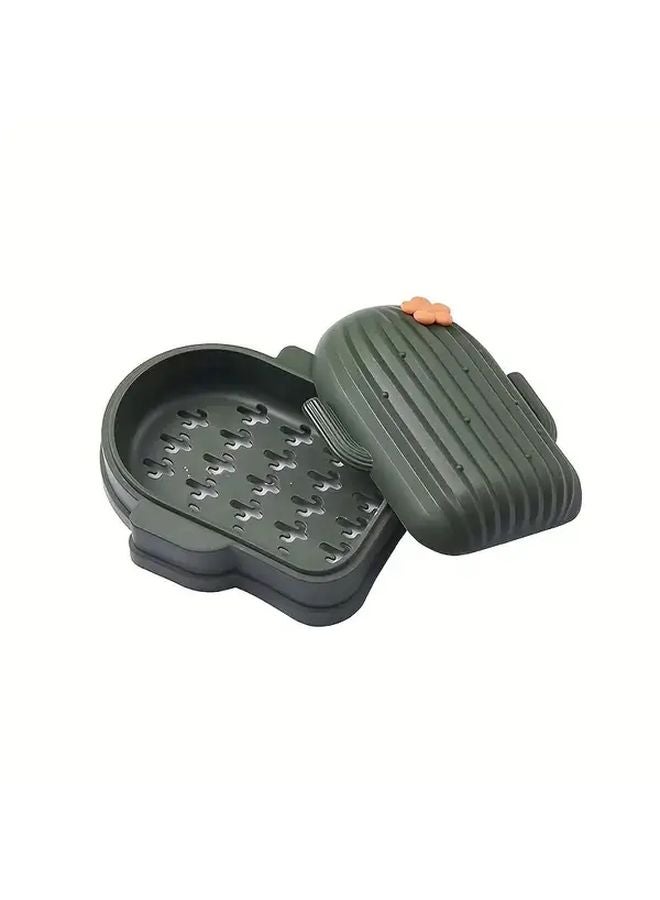 Pink Cactus Soap Box With Lid Shower Gel Holder Drainage Holes Bathroom Decor - Image 4